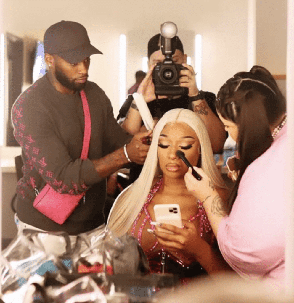 Photographer Emilio Garcia with Megan Thee Stallion.